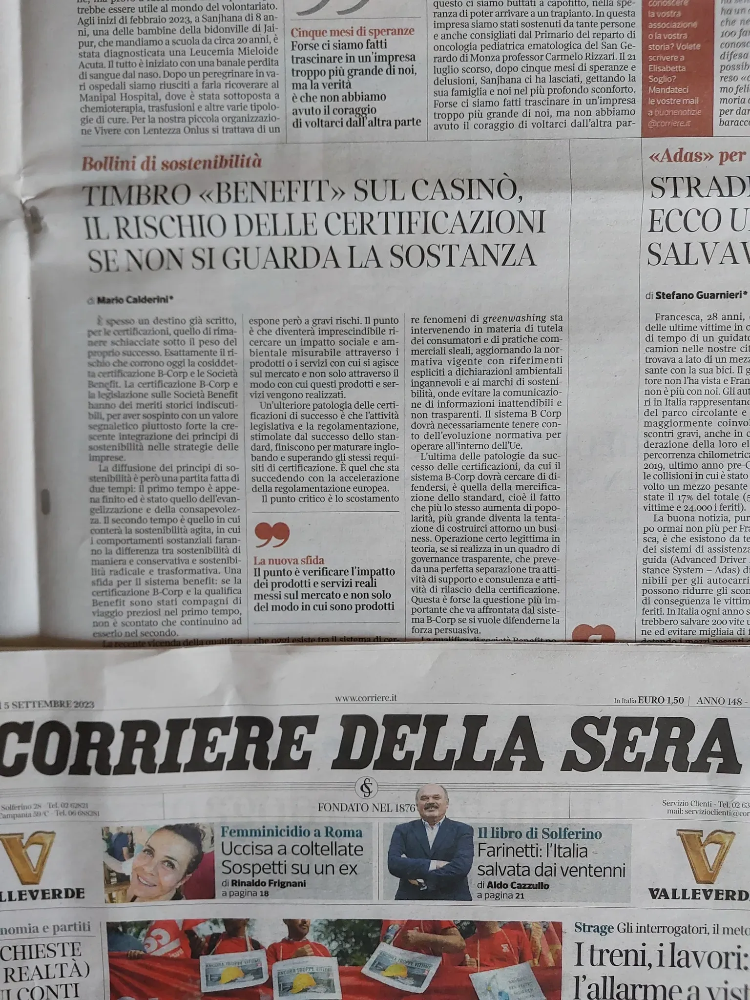 – Timbro «benefit» sul casinò, il rischio delle certificazioni se non si guarda la sostanza