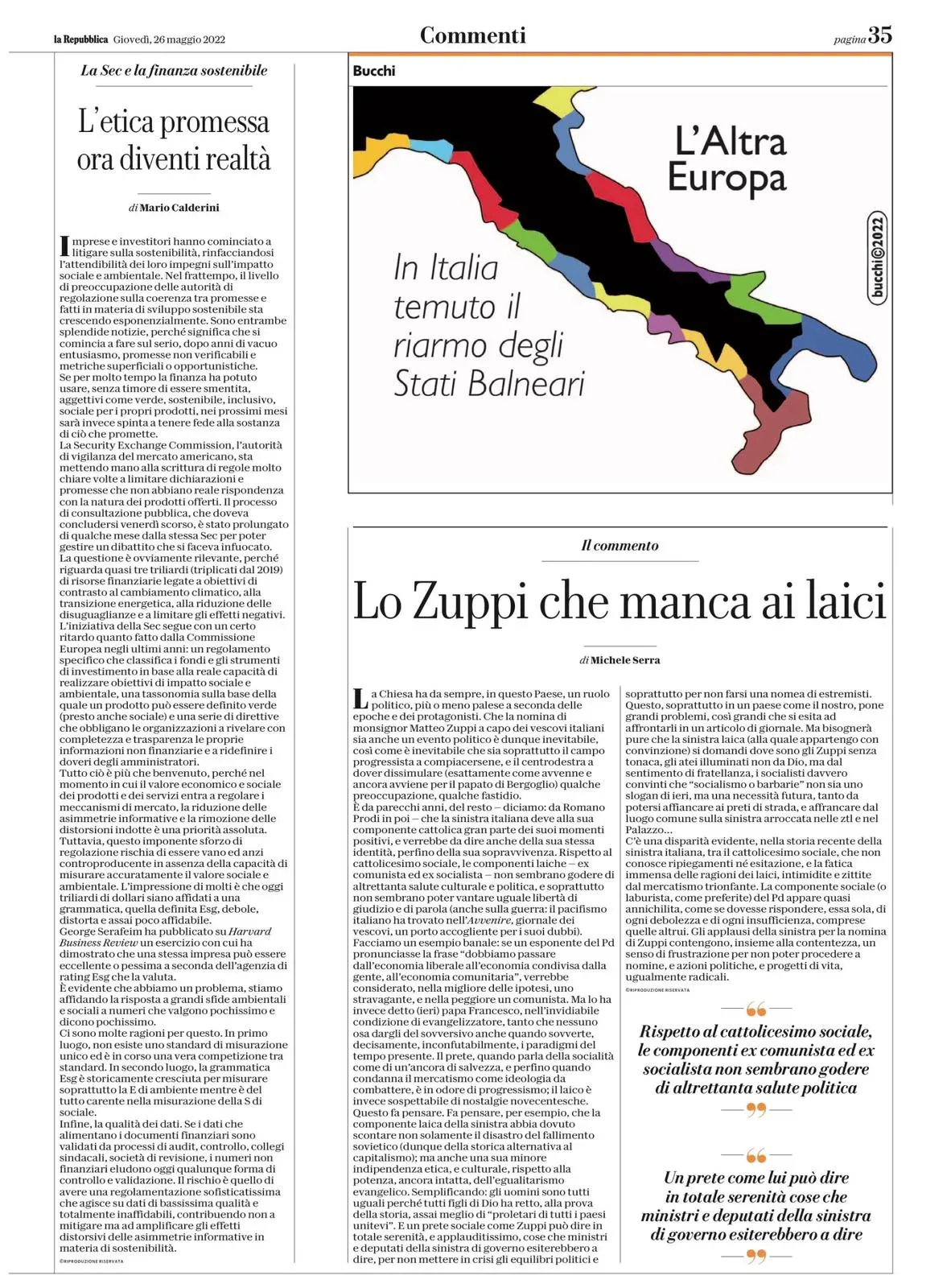 L’etica della promessa ora diventi realtà